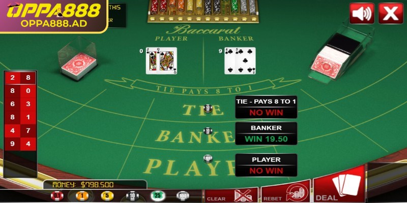 Baccarat Oppa888 – Sàn bài online nơi may mắn thăng hoa 3 Khi Banker thắng liên tiếp nhiều ván, bạn có thể áp dụng chiến thuật đặt Banker theo chuỗi