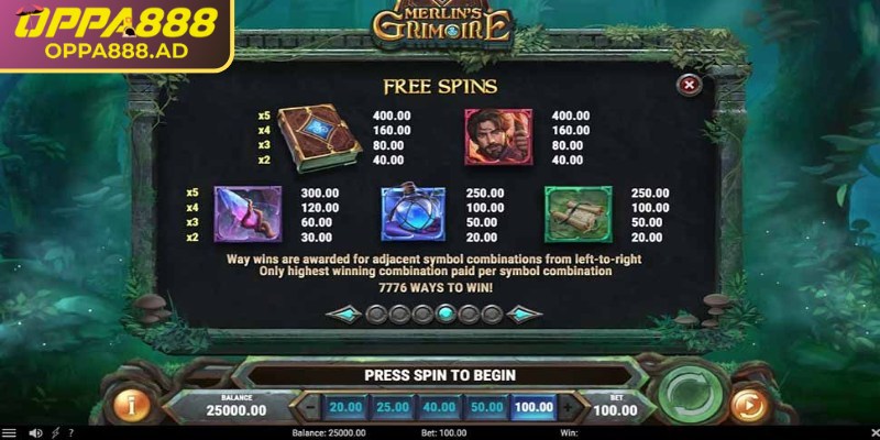 GRIMOIRE Oppa888 – Hành trình nổ hũ phép thuật cổ kỳ bí 3 Kết hợp phù thuỷ và pháp sư để nhận độc quyền