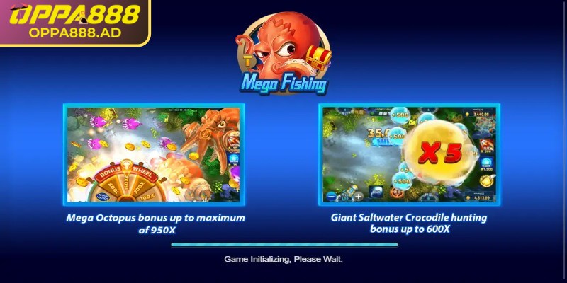 Mega Fishing Oppa888 – Khám phá đại dương boss và kho báu 1 Mega Fishing Oppa888 là trò chơi bắn cá trực tuyến nổi bật nhờ đồ họa sắc nét